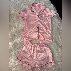 Silky Pink Pajama Set